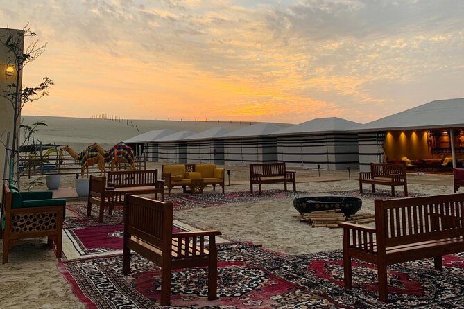 Full-day Qatar desert safari: dune bashing, sandboarding, camels - Lunch, dinner, and the value of the $192 price