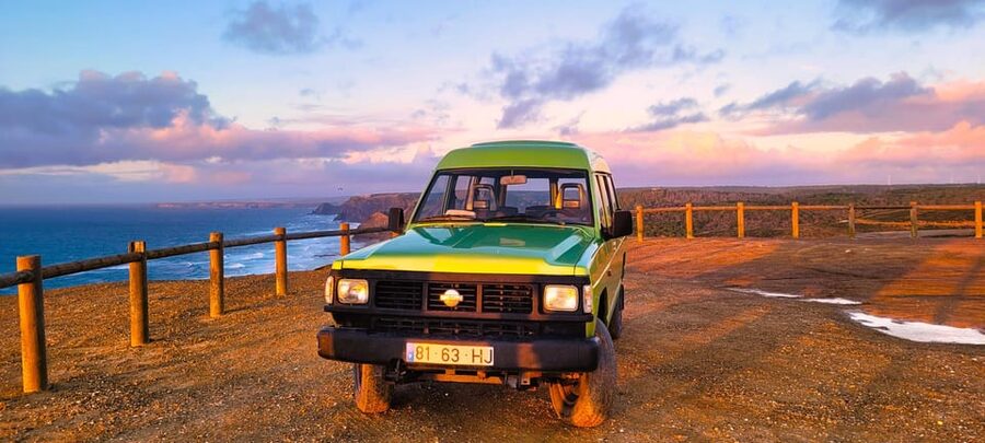 Half-Day Jeep Sunset Safari with Portuguese wine - Ponta da Gaivota and the Praia da Luz coast