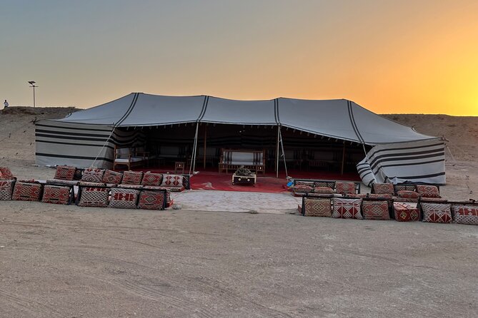 Half Day Private Desert Safari in Doha - Sunset, evening air, and possible barbecue