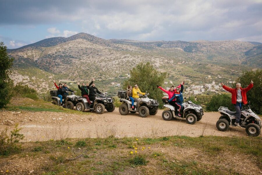 Hersonissos: ATV Quad Bike Safari in the Mountains of Crete - Small churches and the stop at Karouzanos