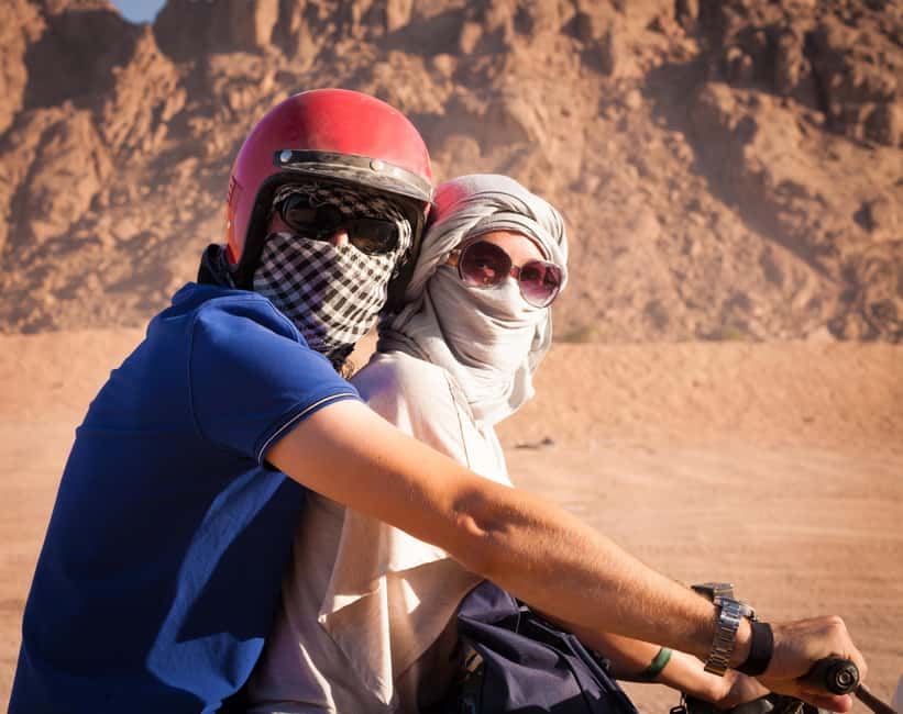 Hurghada: ATV Quad, Jeep and Buggy Safari with BBQ Dinner - The camel ride is short but good for photos
