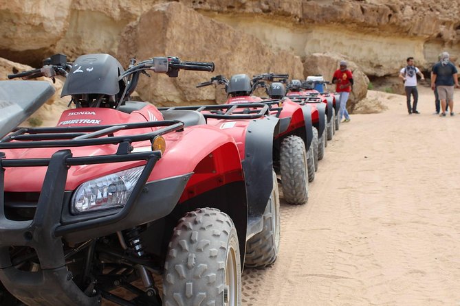 Hurghada: ATV Quad Safari& Bedouin Village Tour - A desert route with mountain views