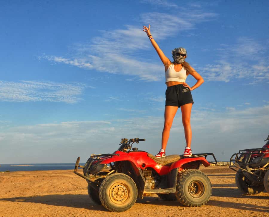 Hurghada: ATV Safari Tour with Camel Ride - Sunset dinner, live entertainment, and stargazing
