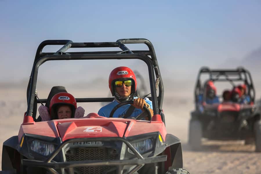 Hurghada: Sunset Desert Safari by Dune Buggy - Getting ready at the buggy base