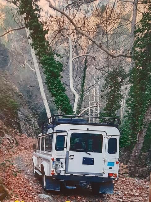 Jeep safari in French, English to Akamas, Gorge, Donkey Farm - Sea caves, arches and the open coast