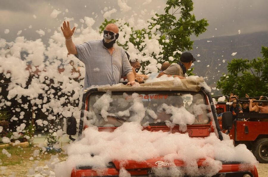 Jeep Safari-Lunch-Boat-Canyon-Waterfall-Foam,Water Party - Lunch beside Green Lake