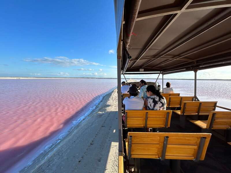 Las Coloradas: Pink Lakes Safari Tour - Seeing salt form in the evaporation ponds