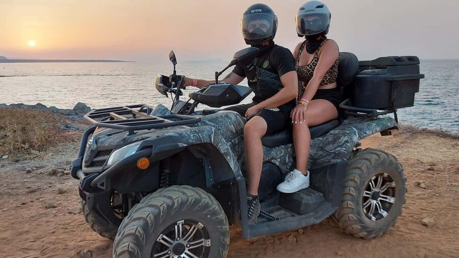 Malia: Off-Road Quad Safari Evening Tour / optional transfer - A stop in Sissi before the dusty finish
