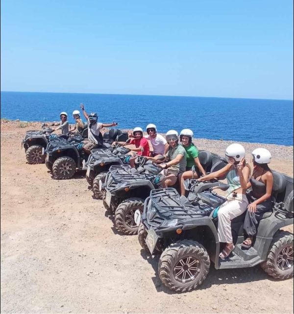 Malia: Off-Road Quad Safari Tour with Lunch and Transfers - Sisi beach, a swim, and a tavern meal
