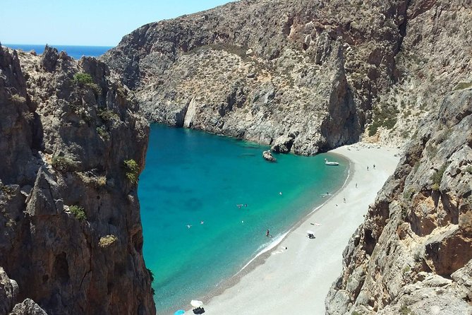 Matala Agiofarago Gorge Guided Jeep Safari Tour - Swimming before the village meal