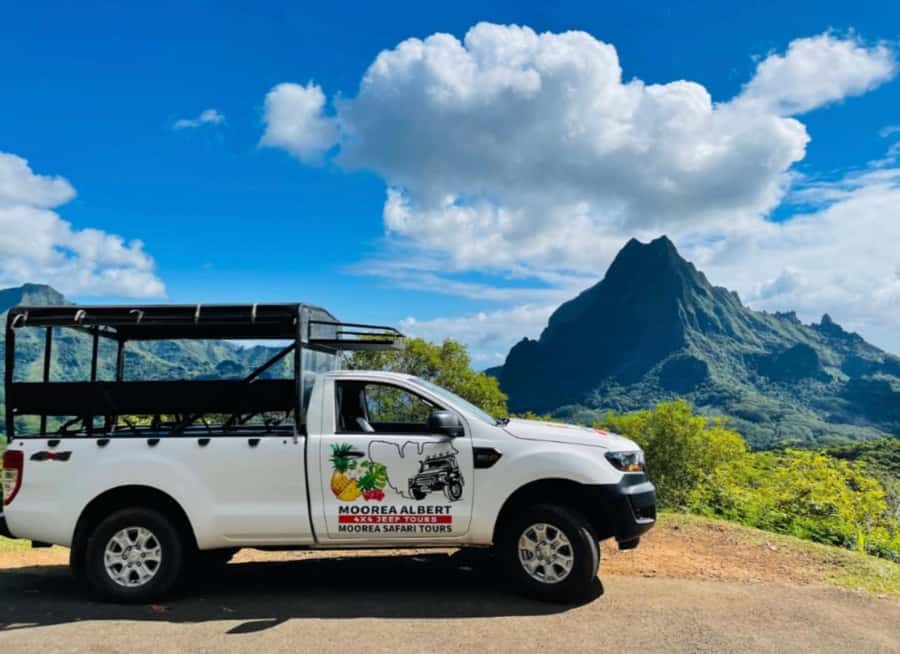 Moorea: Half-Day Open-Air 4WD Safari with Hotel Transfers - Belvedere Lookout and the two bays