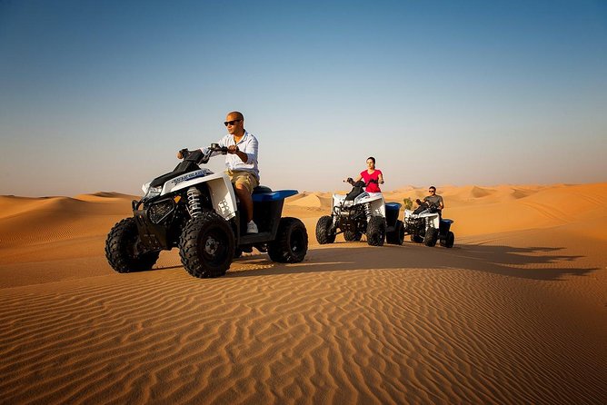 Morning Desert Safari with Quad Bike Tour Abu Dhabi - Meeting camels at the farm