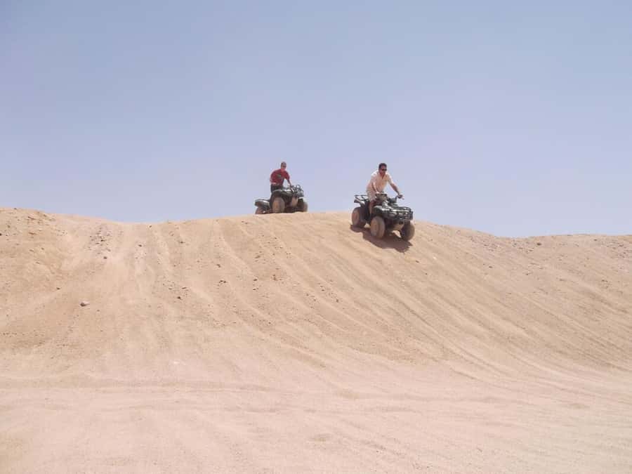 Morning Trip: Desert Safari Riding a Speed Quad Bike, Pickup - Heat, dust, and what to pack