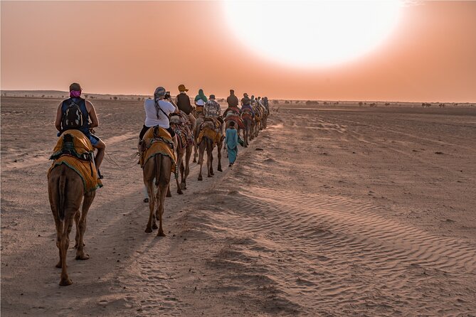 Nomadic Non-Touristic Overnight Camel & Desert Safari Tour - Sunset tea in the middle of the desert