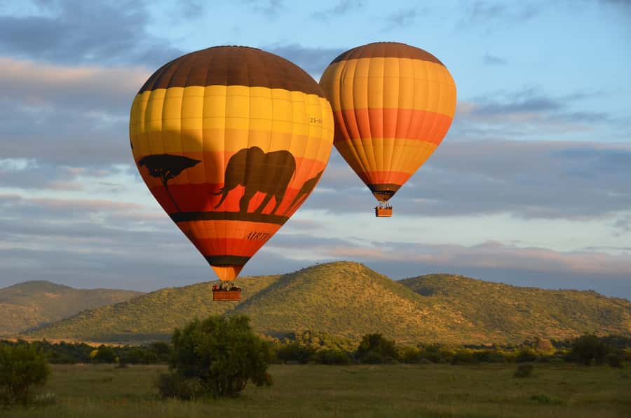 Pilanesberg National Park/Sun City Hot Air Balloon Safari - Preparing for takeoff in the central park