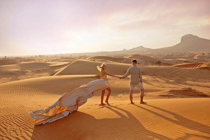 Private Morning Desert Safari Dubai with Dune Bashing & Sandboard - The Lahbab desert and the sunrise stop