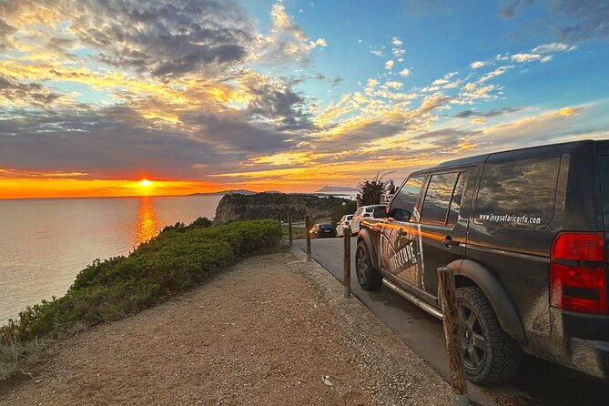 Private Sunset Jeep Safari in North West Corfu with Dinner - Crab Lake near Poulades starts the nature theme