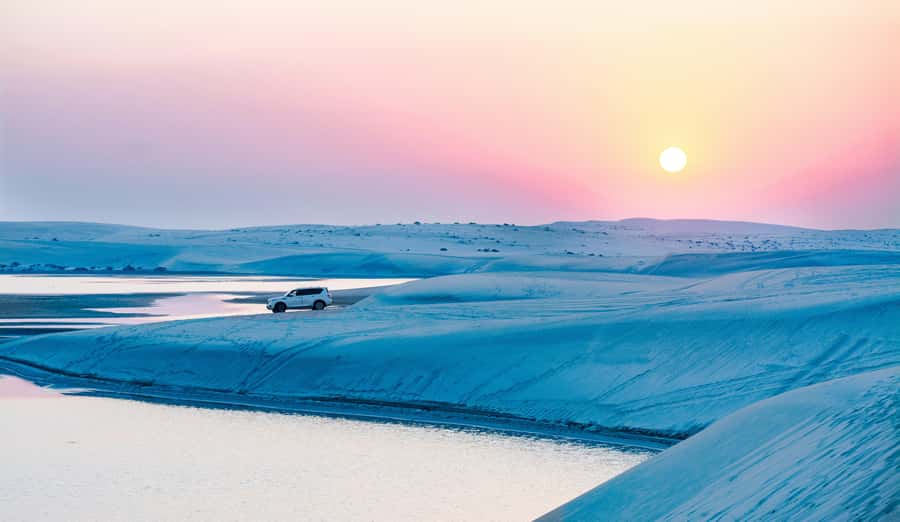 Qatar: Desert Safari, Camel Ride, Inland sea, Sandboarding - Sandboarding for first-timers