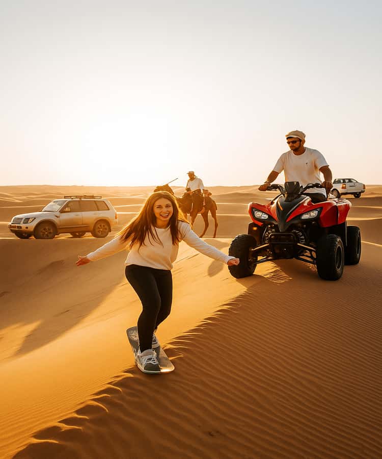 Qatar: Desert Safari, Camel Ride, Inland sea, Sandboarding - Dune bashing in a 4WD Land Cruiser