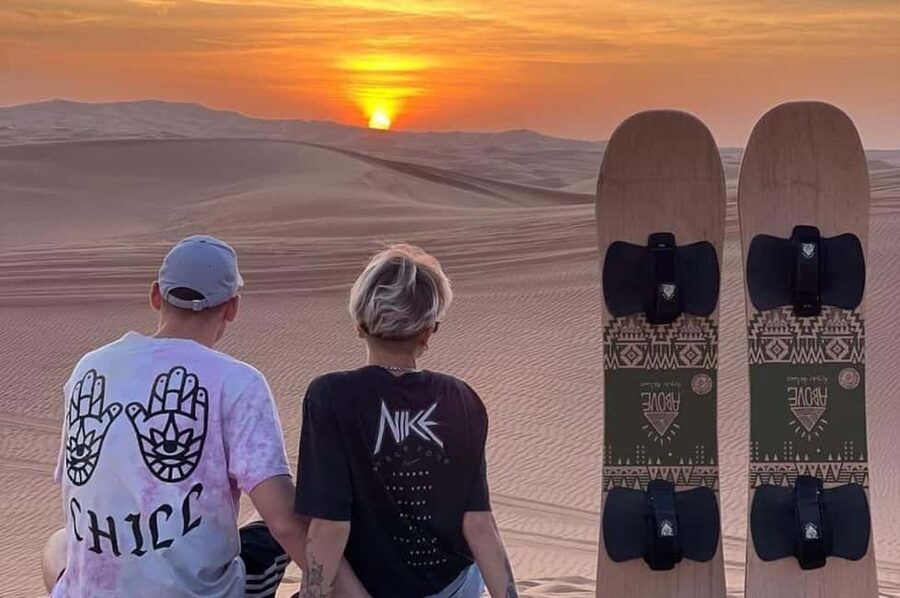 Qatar: Sunset Desert Safari with Camel Ride & Sandboarding - The drive from Doha to Sealine