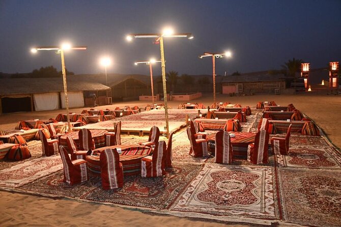 Red Dunes Desert Safari with BBQ Dinner - Camp arrival, tea, coffee, and a short camel ride