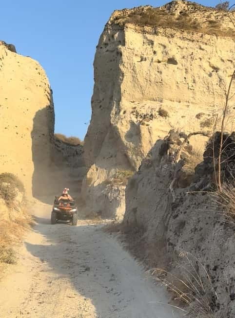 Santorini: ATV-Quad Off-Road Safari with Hidden Trails - Learning the ATV before the rough tracks