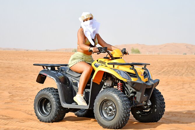 Sunset Desert Safari Quad bike Camel ride Sand Board & BBQ Dinner - Sandboarding and sunset photographs