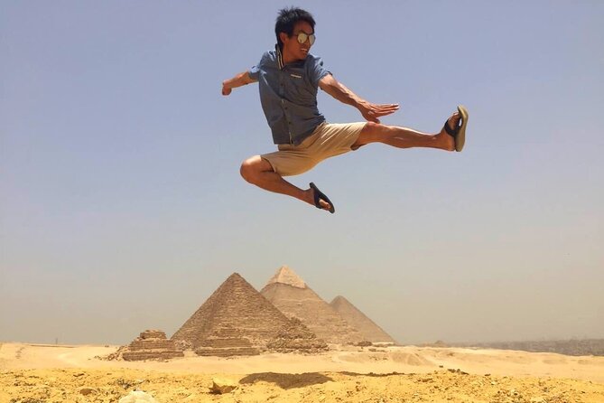 Unusual Desert Safari Tour Around Giza Pyramids During Sunset With Barbecue. - Stop one: the Pyramids of Giza
